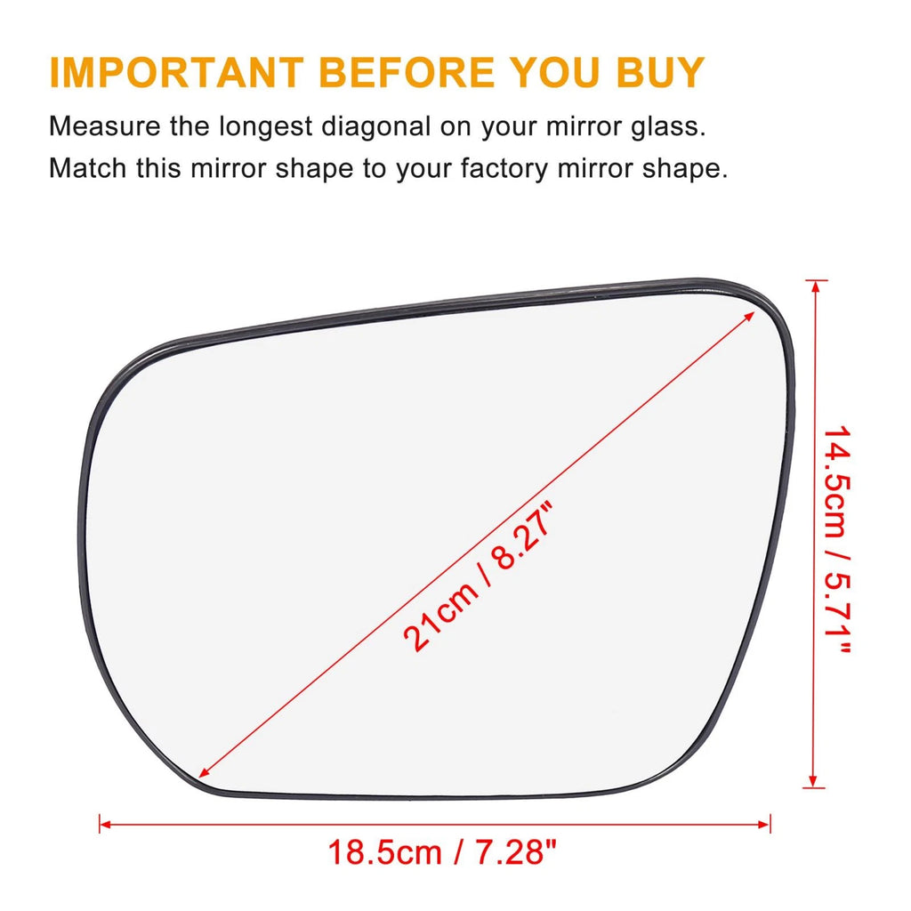 Heated Mirror Glass with Backing Plate for Suzuki (84740-78K30-000)