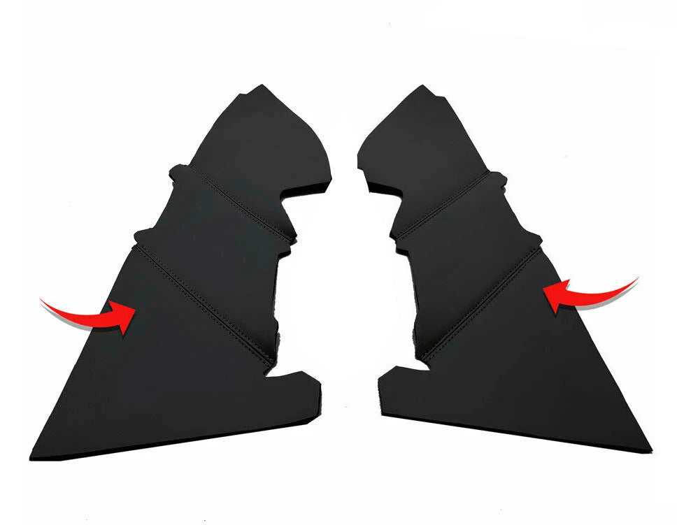 Front Insert Door Panel Cover for Toyota 4Runner (2003–2009) Black PVC Leather