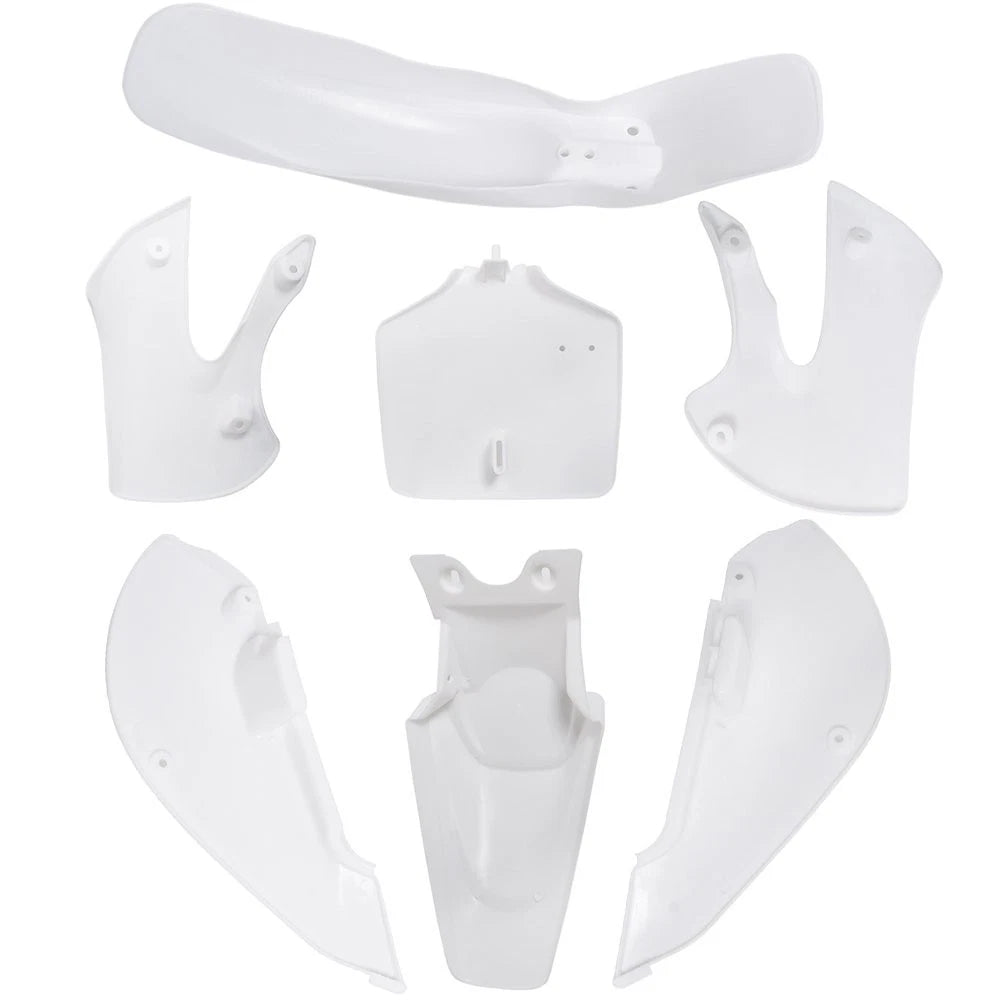 Fender Fairing Kit for Kawasaki KX65, KLX110, DRZ110, Suzuki RM65 (White)