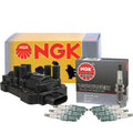NGK DIS Ignition Coil & 6 V-Power Spark Plugs Kit for Buick Chevy GMC Pontiac
