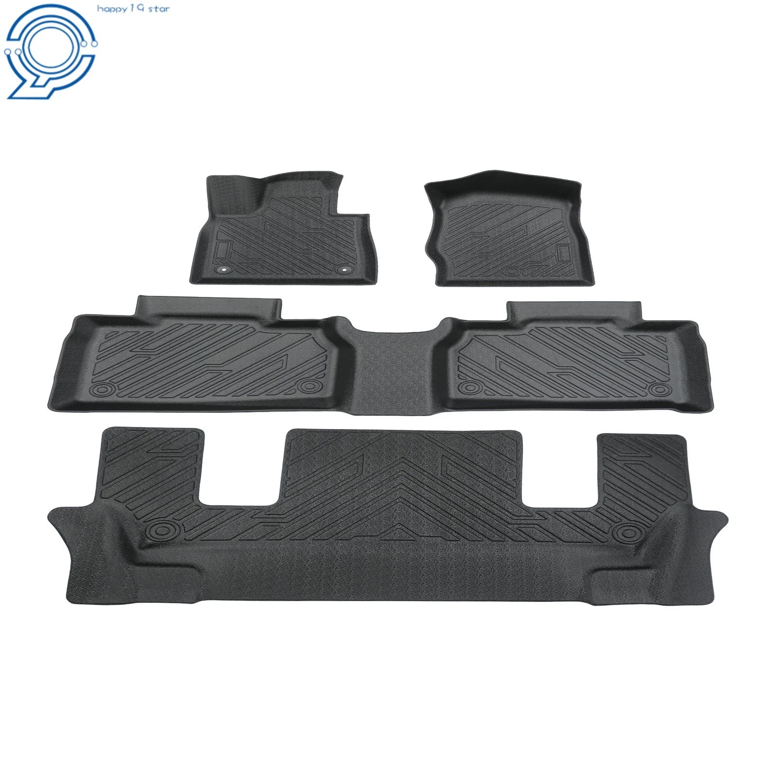 TPE Floor Mats Liners for Ford Explorer (2020–2025) All Weather Black