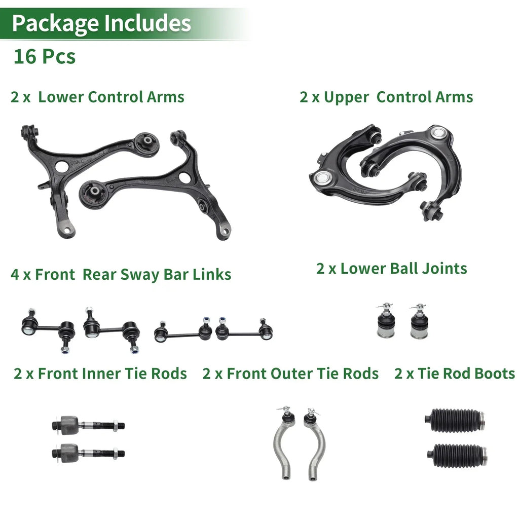 16pcs Front Suspension Control Arm Kit for Honda Accord (2003-2007)