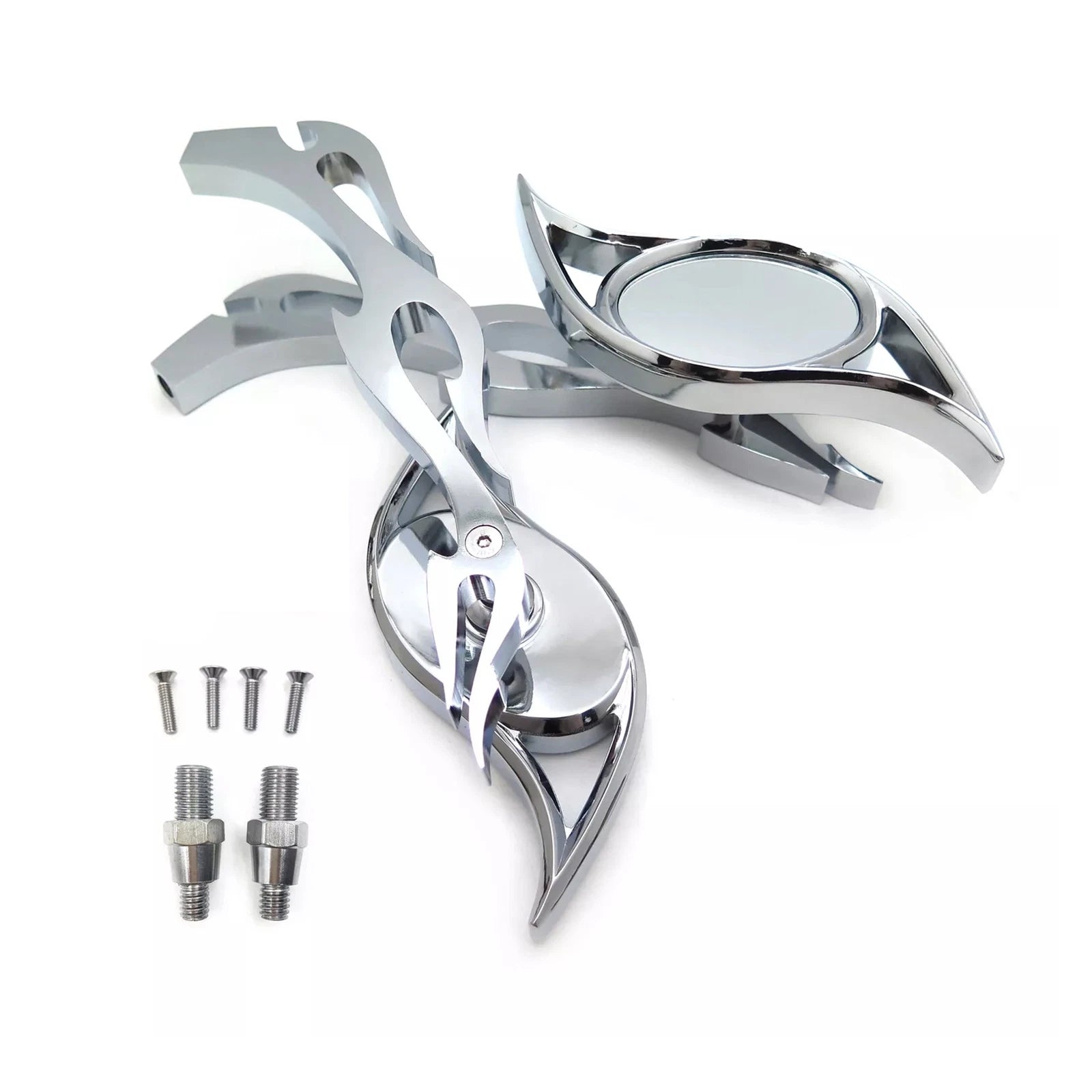 Chrome Wisdom Eye Running Mirrors for Yamaha Cruiser (Royal Star, Road Star, V-Star)