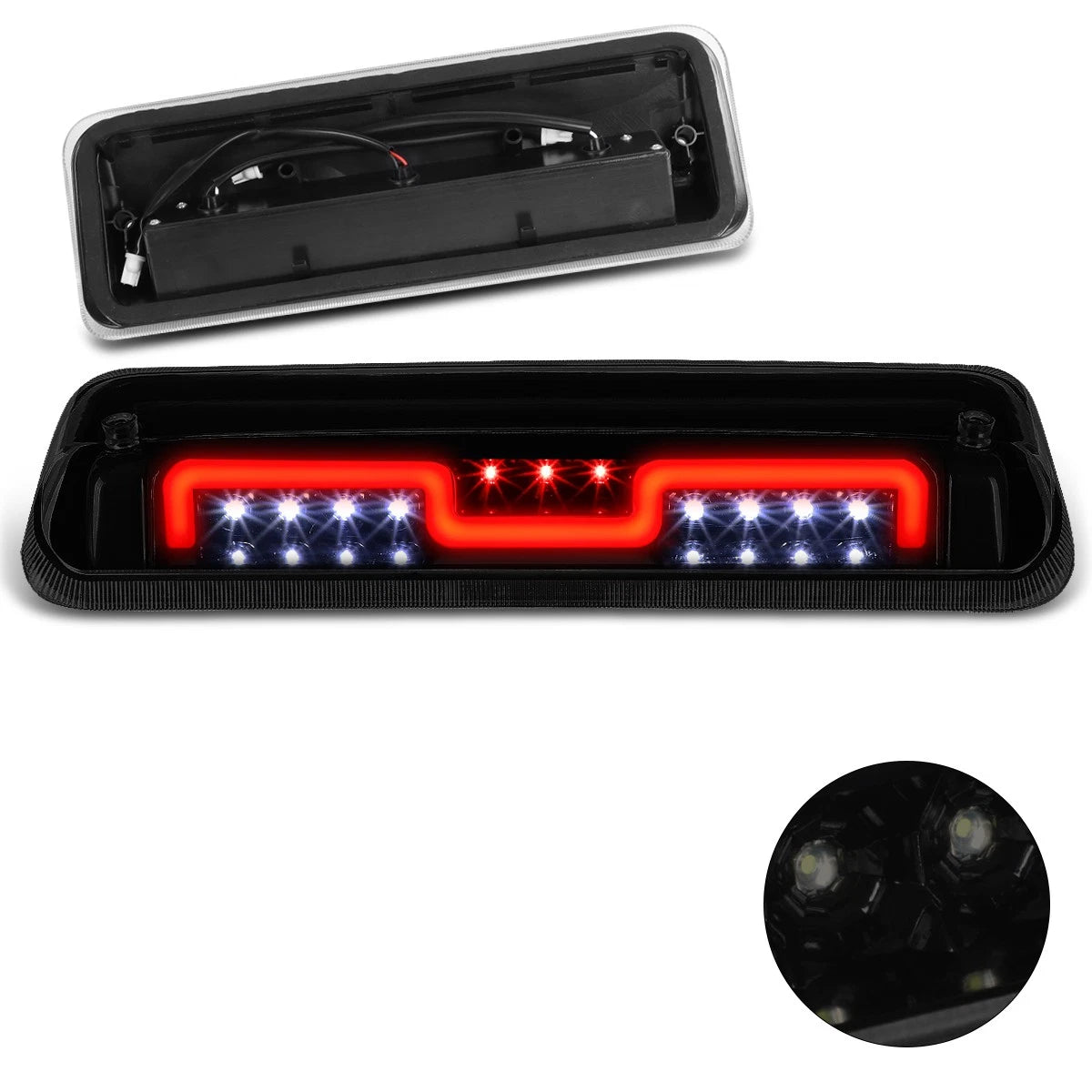 2X Smoked Lens 2-Stage Sequential LED 3rd Brake Lights for F150 (2004–2008)