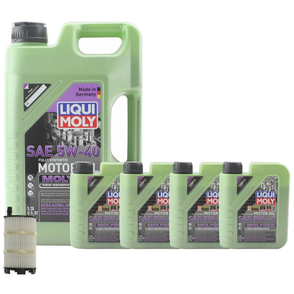 Liqui Moly Molygen 5W-40 Engine Oil Change Kit for R8 Touareg (2010–2015)