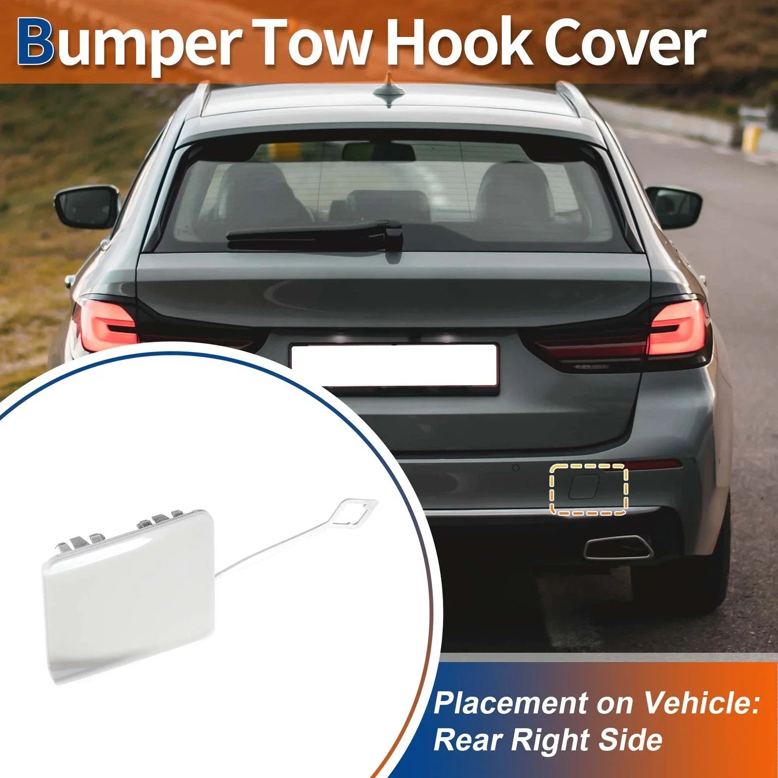 Tow Hook Cover for BMW 5-Series F10 Pure White