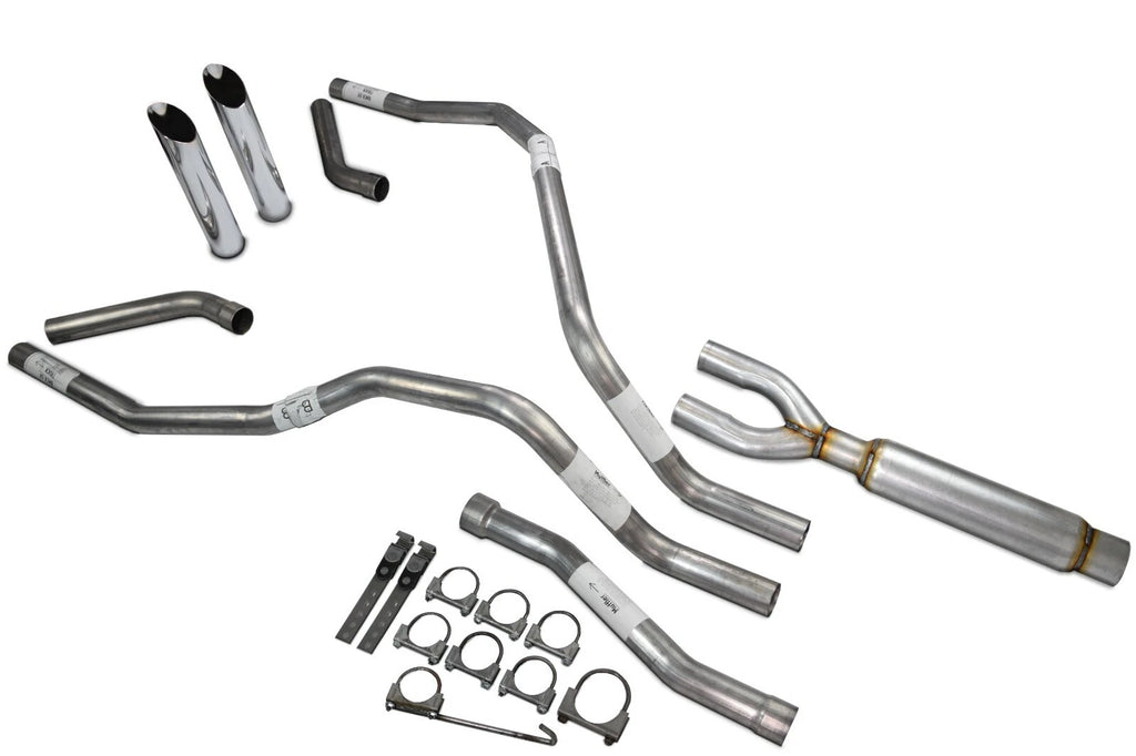 Dual Exhaust Glasspack Slash Cut Tip for Nissan Titan (2004–2006)