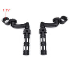 Black Edge Foot Pegs for Harley Touring Sportster Dyna (2000–2023)
