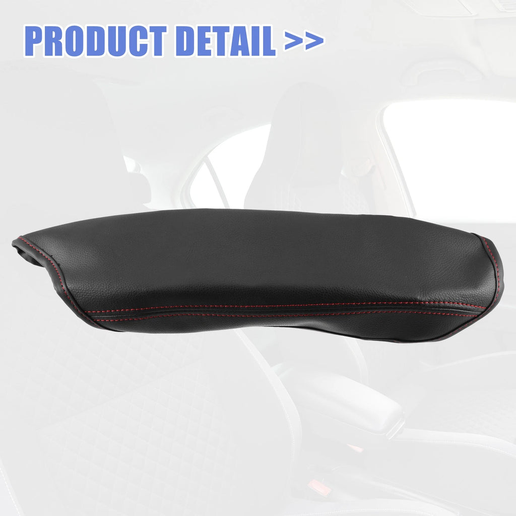 Center Console Armrest Covers for Toyota C-HR (RHD, 2017–2023) Red Line Black