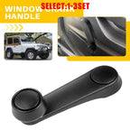 Set of 2 Window Crank Handles for Jeep Wrangler YJ (1992–1995) 4415820 Black