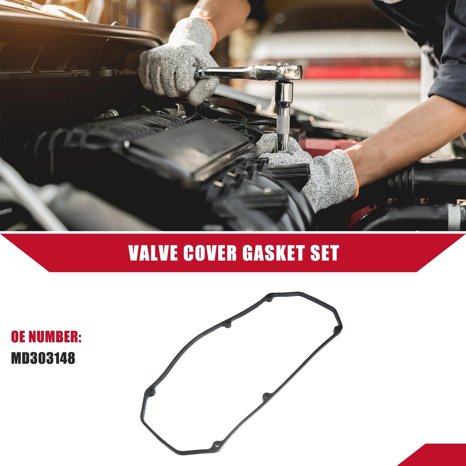 Cylinder Head Valve Cover Gasket MD303148 for Mitsubishi Galant (1999–2009)