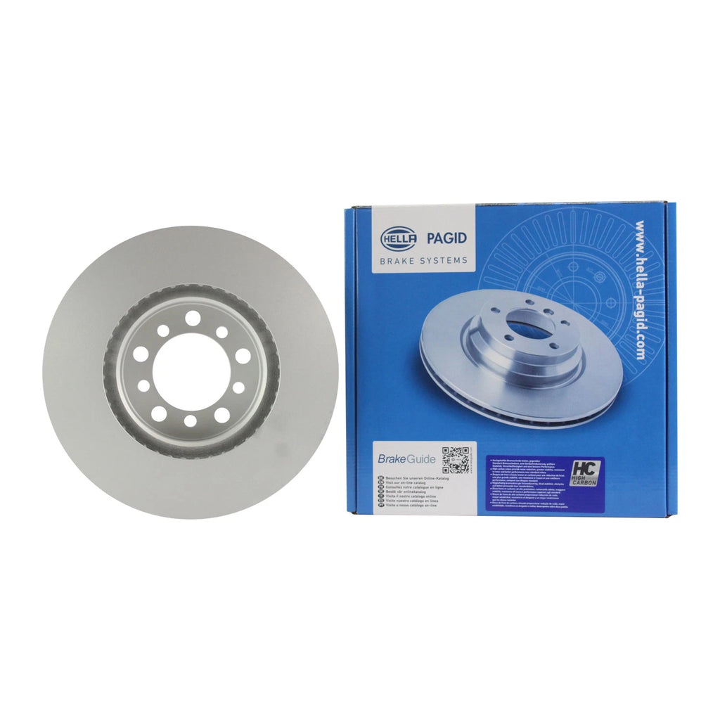 Hella Pagid 300mm Front Coated Disc Brake Rotor for Mercedes W126 (1980–1991)