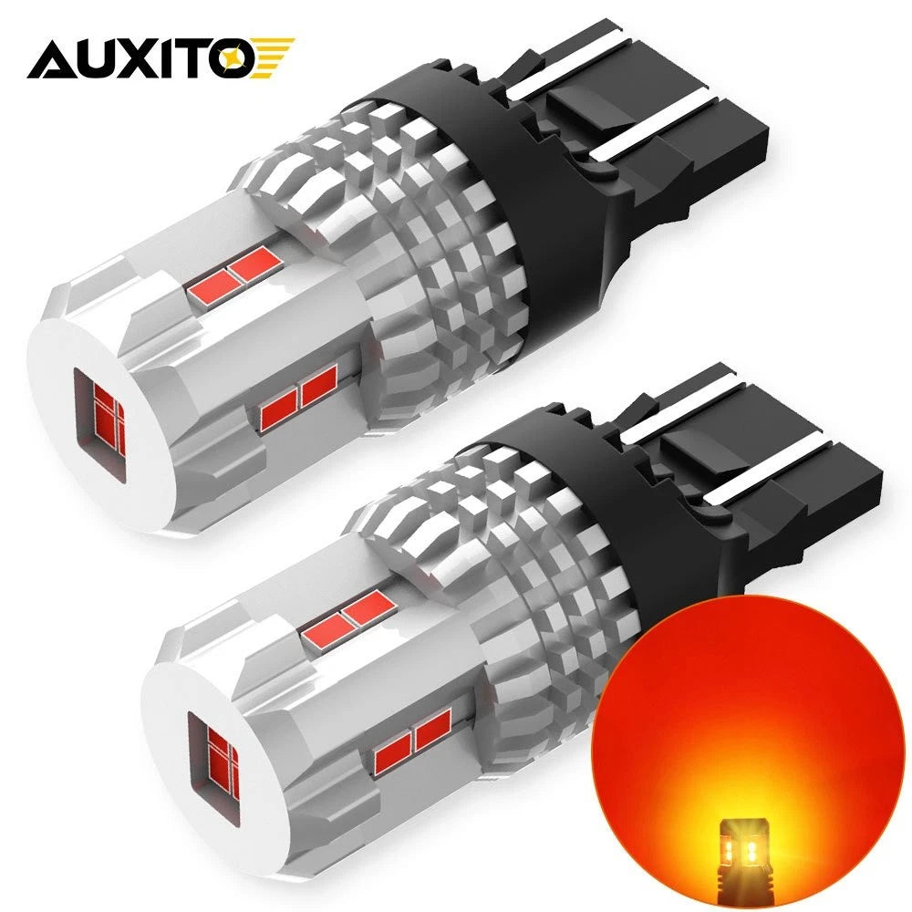 AUXITO 7444 7443 7440 Red Super LED Stop Brake Signal Tail Light Bulbs