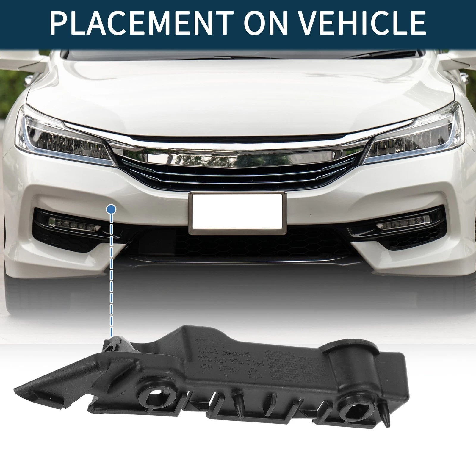 Right Front Bumper Retainer Bracket No. 8T0807284C for Audi A5 (2008–2017)