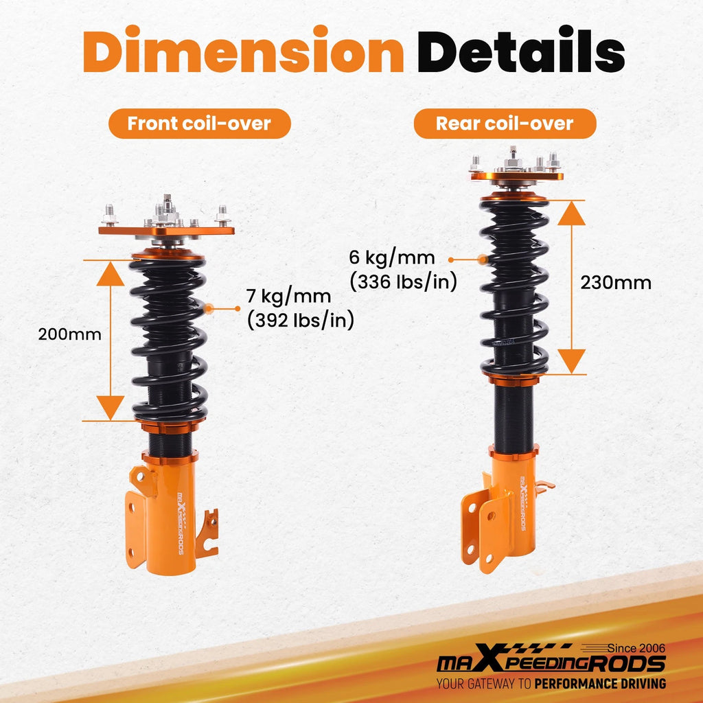 Adjustable Coilover Suspension for Mazda Protege/Protege 5 (1999-2003)