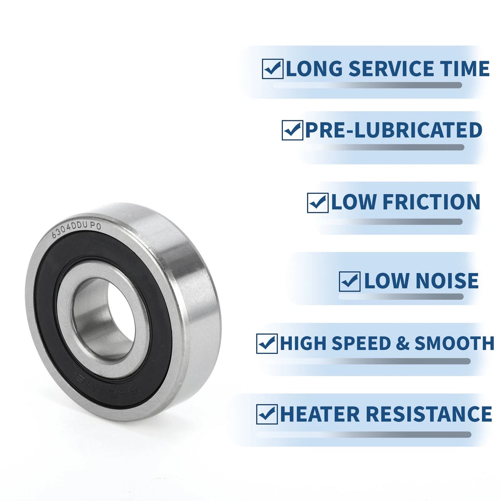 Deep Groove Ball Bearing 6304DDU for Scooter Skateboard (20x52x15mm)