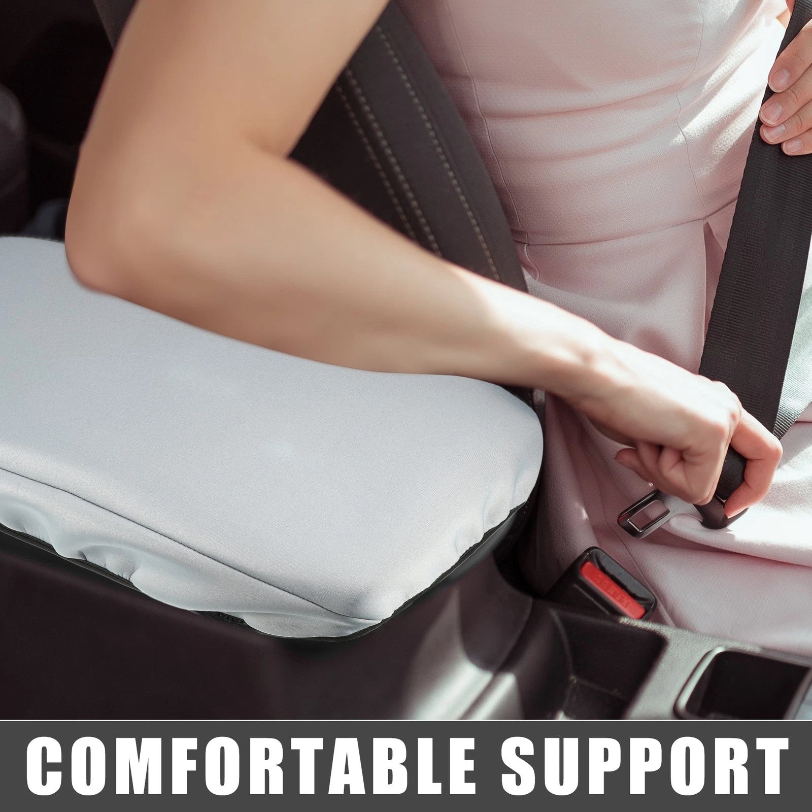 Center Console Cover Armrest Protector for Volkswagen Atlas (2018–2023) Gray