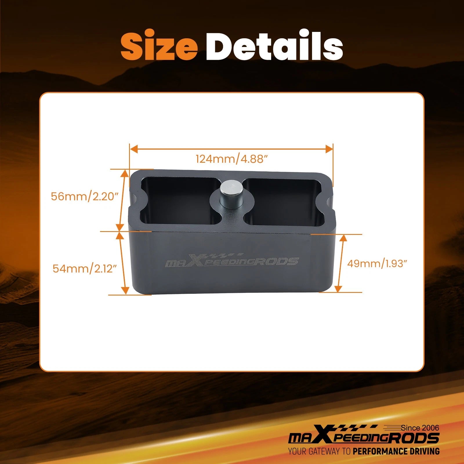4 Inch Rear Lowering Block for Chevrolet Colorado Canyon S-10 (2004–2012)