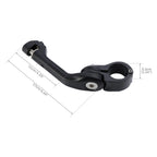 Angled Highway Engine Guard Bar FootPeg Mount for Harley (1 1/4", Matte Black)