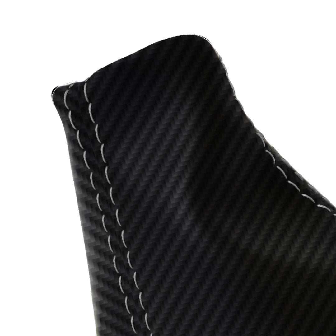 E Brake Boot Cover for Mazda 3 (2014–2016) Carbon Fiber Gray Stitch