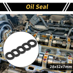 Set of 5 Oil Seal Ring 28x52x7mm NBR Rubber for Rotary Shaft
