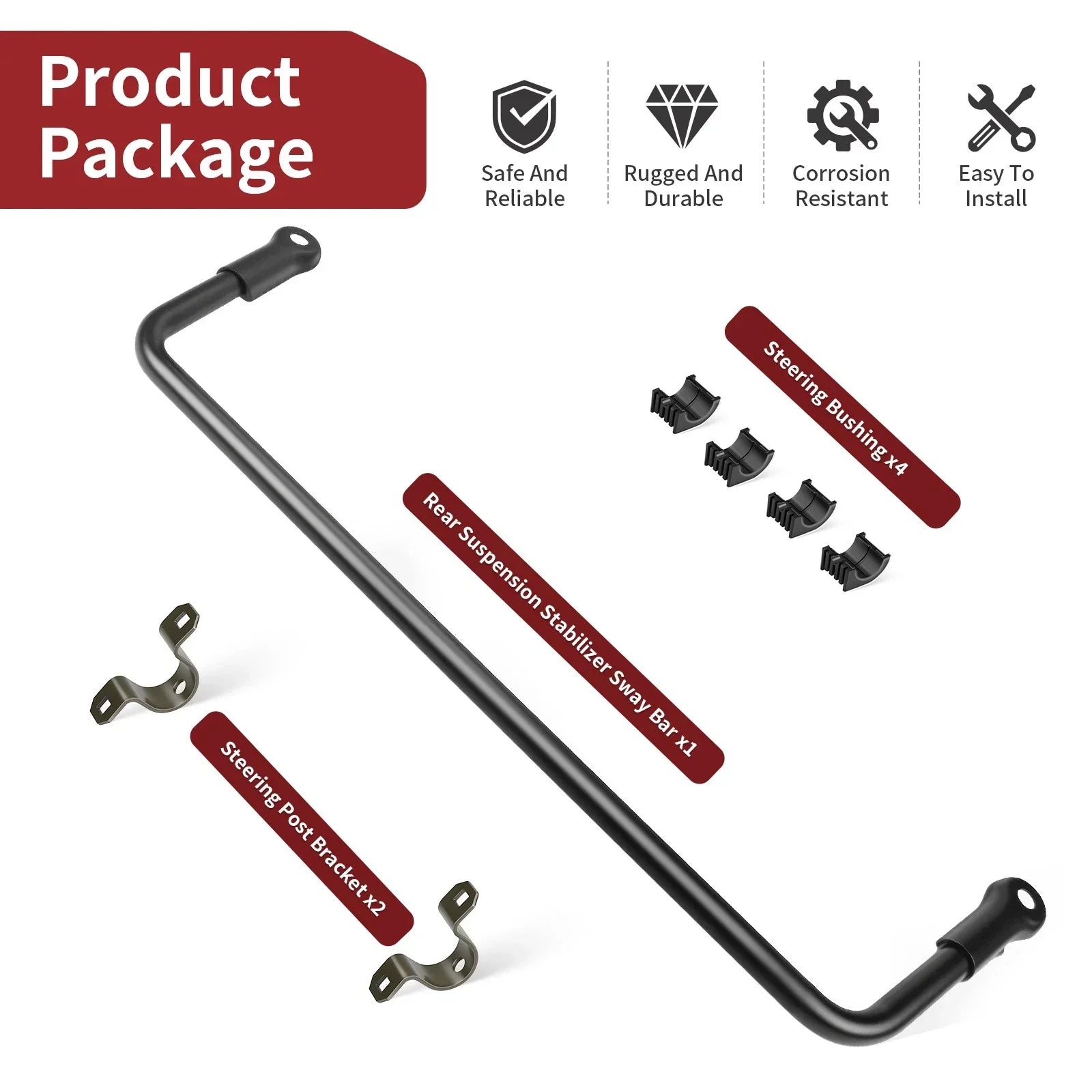 Stabilizer Sway Bar & Bracket for Polaris Ranger 500 (2005–2009)