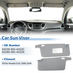 Sun Visors for Honda Civic 1996-2000 Gray (2 x Covers)