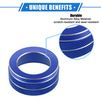 Set of 4 AC Climate Control Knob Rings for Toyota RAV4 (2019–2023) Blue