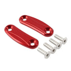 Red Rearview Mirror Block Off Base Plates Cover for Kawasaki ZX-10R (2011-2015)
