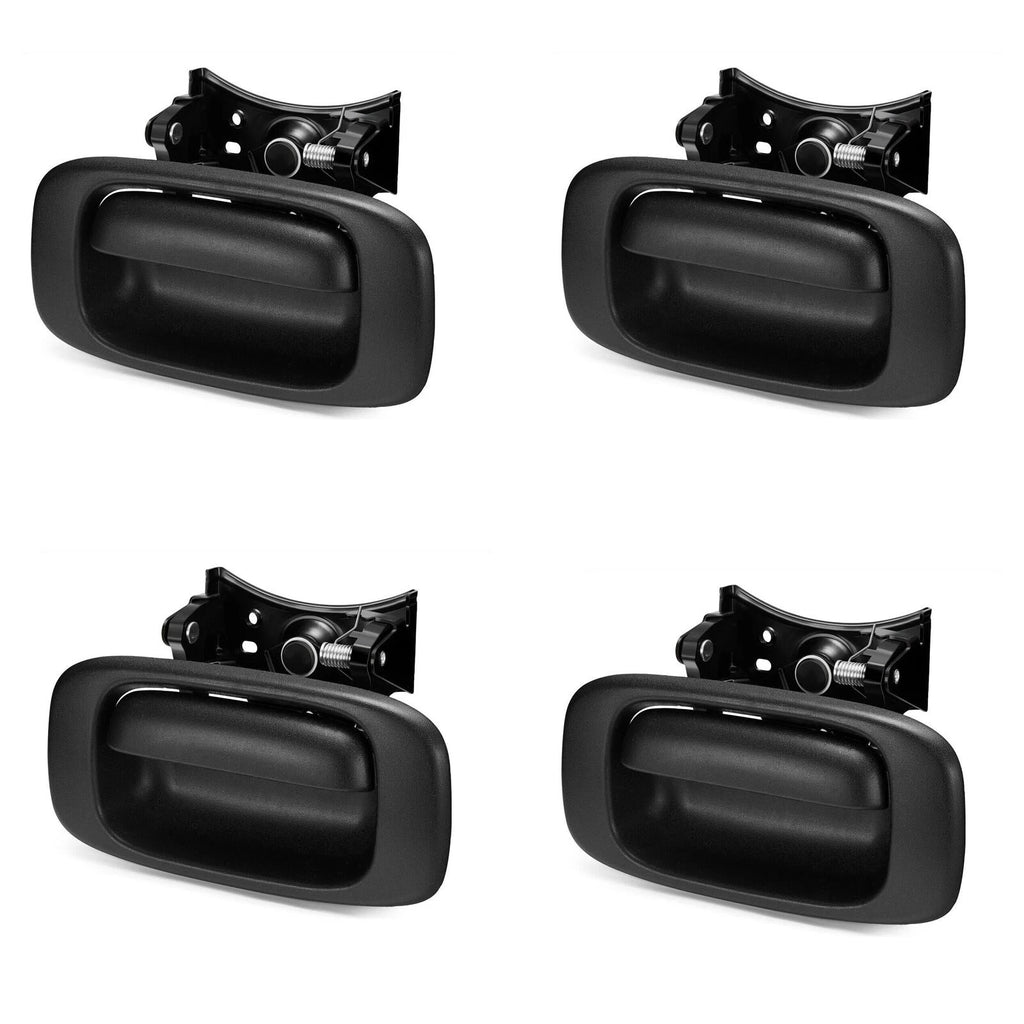 Set of 4 Tailgate Handles with Bezel & Clips for Chevy Silverado GMC Sierra (1999–2007)
