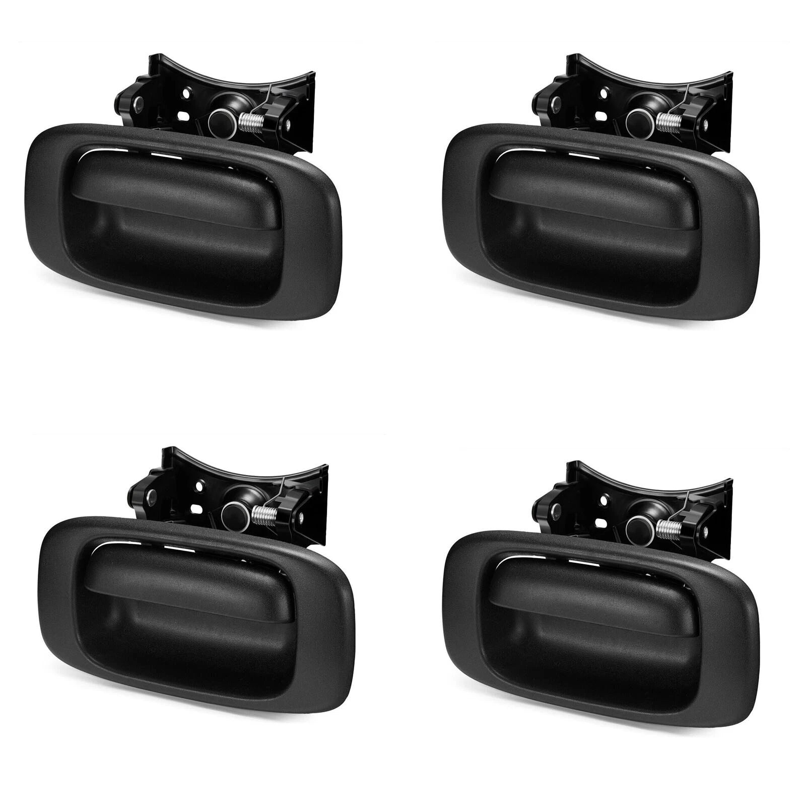 Set of 4 Tailgate Handles with Bezel & Clips for Chevy Silverado GMC Sierra (1999–2007)