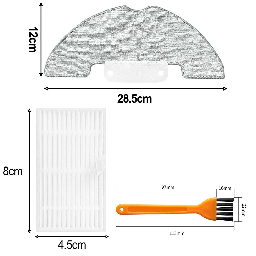 Mop Cloth Pads and Filter Paper for Robot Vacuum (Compatible Models)