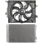 Electric AC Condenser Cooling Fan Kit for Kia Rio Hyundai Accent (2012–2013)