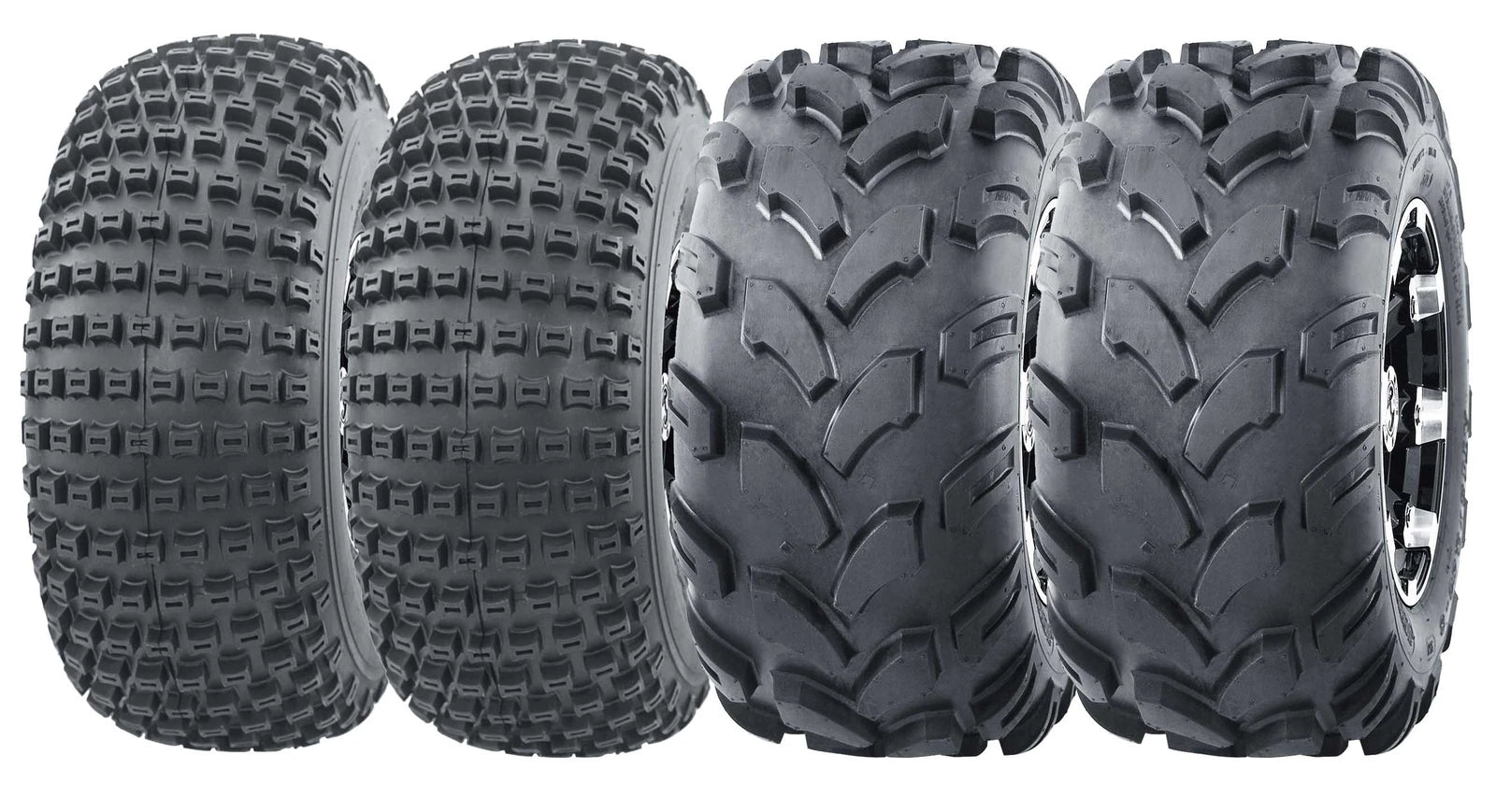 Set of 4 ATV Tires 20x7-8 Front & 19x7-8 Rear 4PR