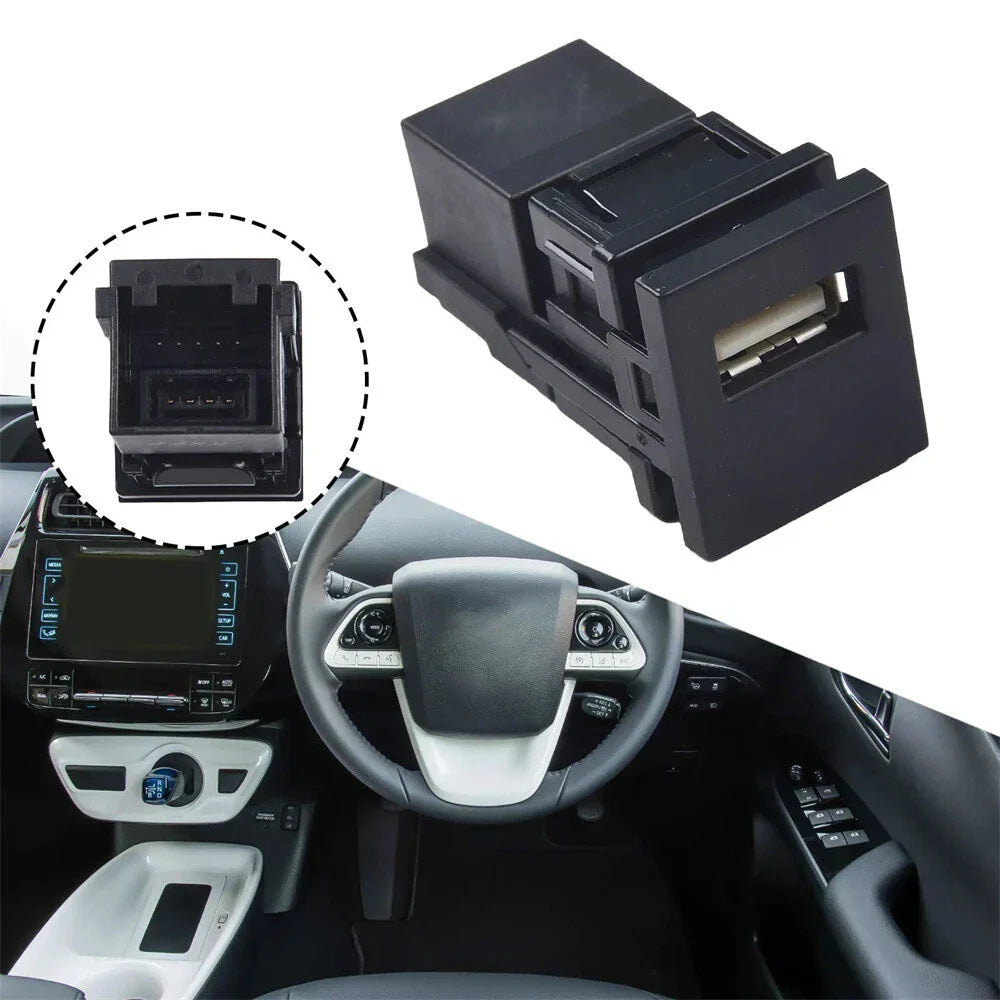 USB Port for Toyota RAV4 Sienna Prius 2018-2022 Black