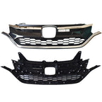 Grille for Honda CR-V (2015â2016) Front Mesh Bumper Upper & Lower Trim