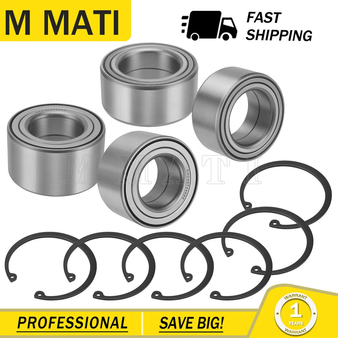 Front & Rear Wheel Bearings for Polaris (3515090, 3514699, 3585502, 3514635, 3514917)