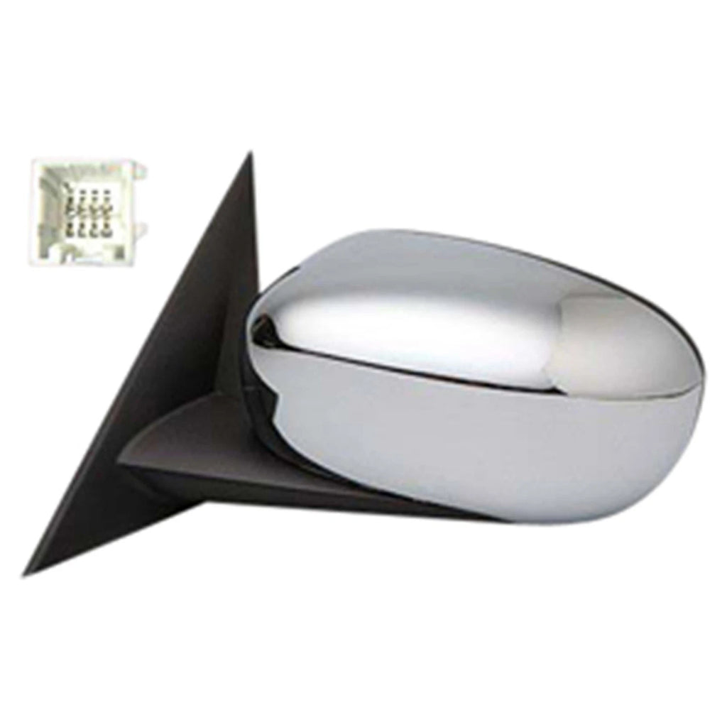 Replacement Chrome Driver Side Power Door Mirror w Heated Glass for Toyota