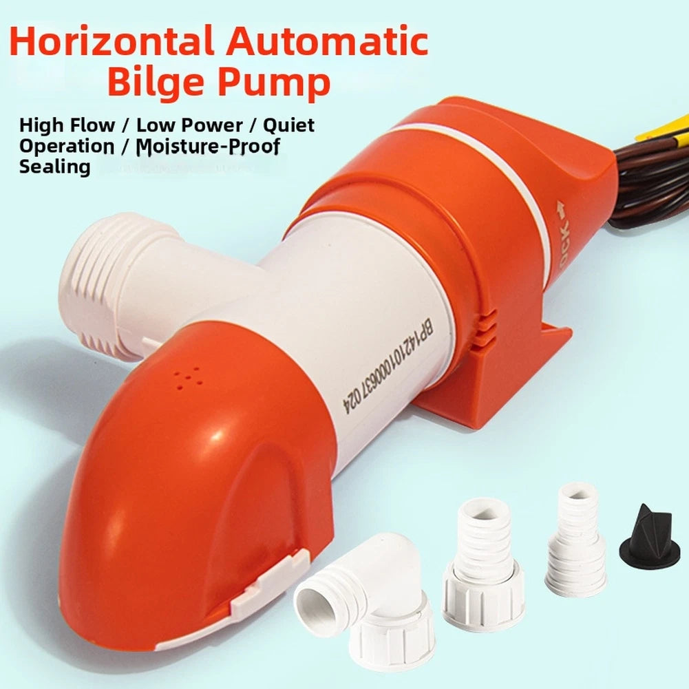 12V Low Profile Bilge Pump 1100 GPH for Marine Applications