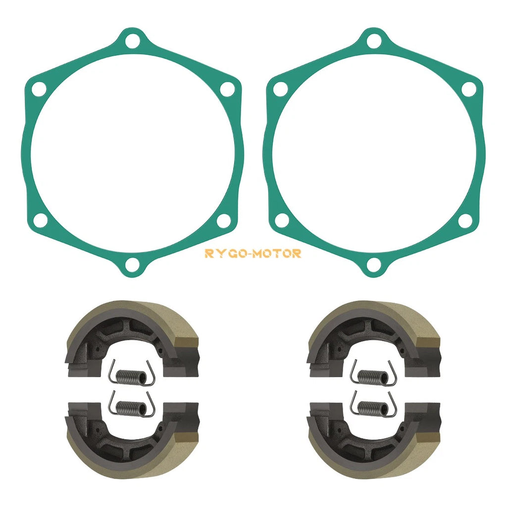 Set of 4 Brake Shoes with Springs Gaskets for John Deere 650 670