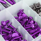 177PCS Fairing Bolts Kit for Motorcycle Sportbike (Universal) - Purple