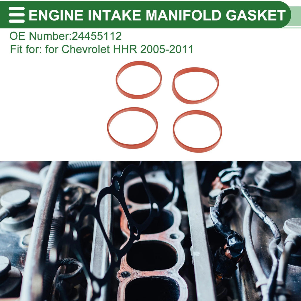 Set of 4 Engine Intake Manifold Gaskets for Chevrolet HHR (2005–2011) No. 24455112
