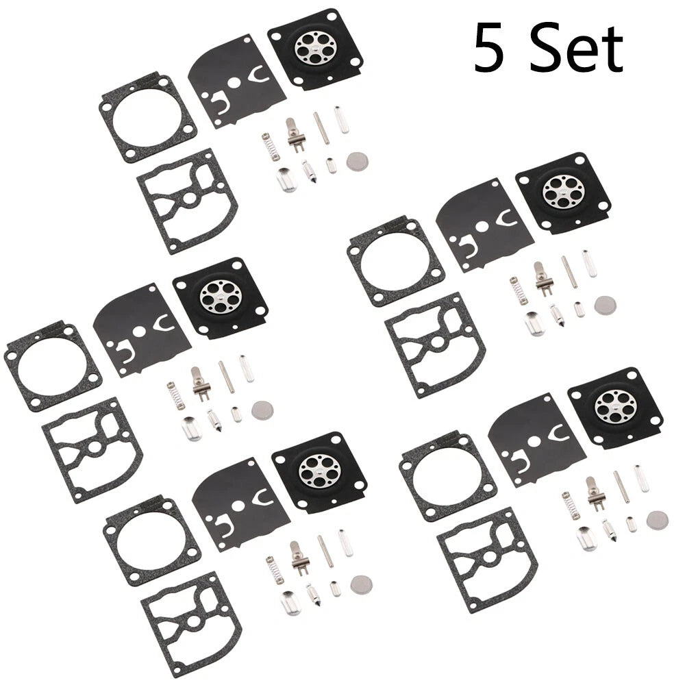 Set of 5 Carburetor Repair Kits for ZAMA RB-100 STIHL HS45 FS55 FS38 BG45