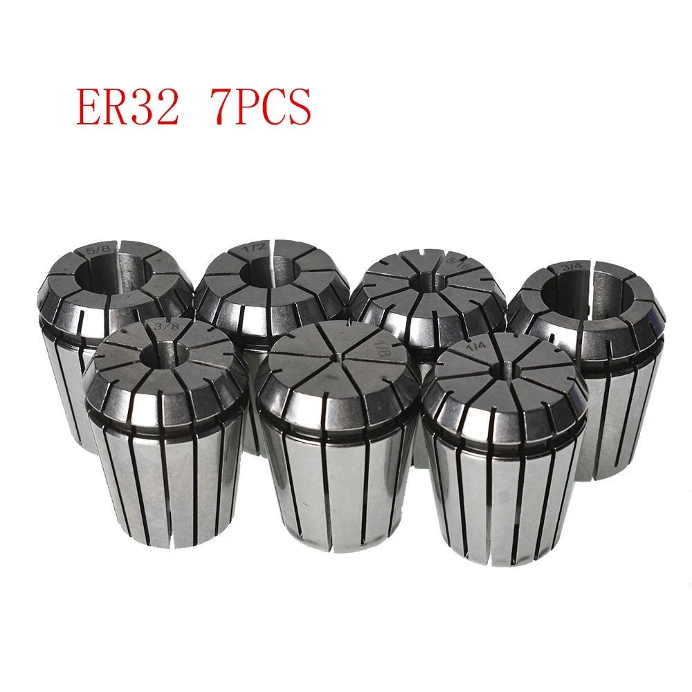 Set of 7 ER32 Spring Collets for CNC Milling Lathe Machine