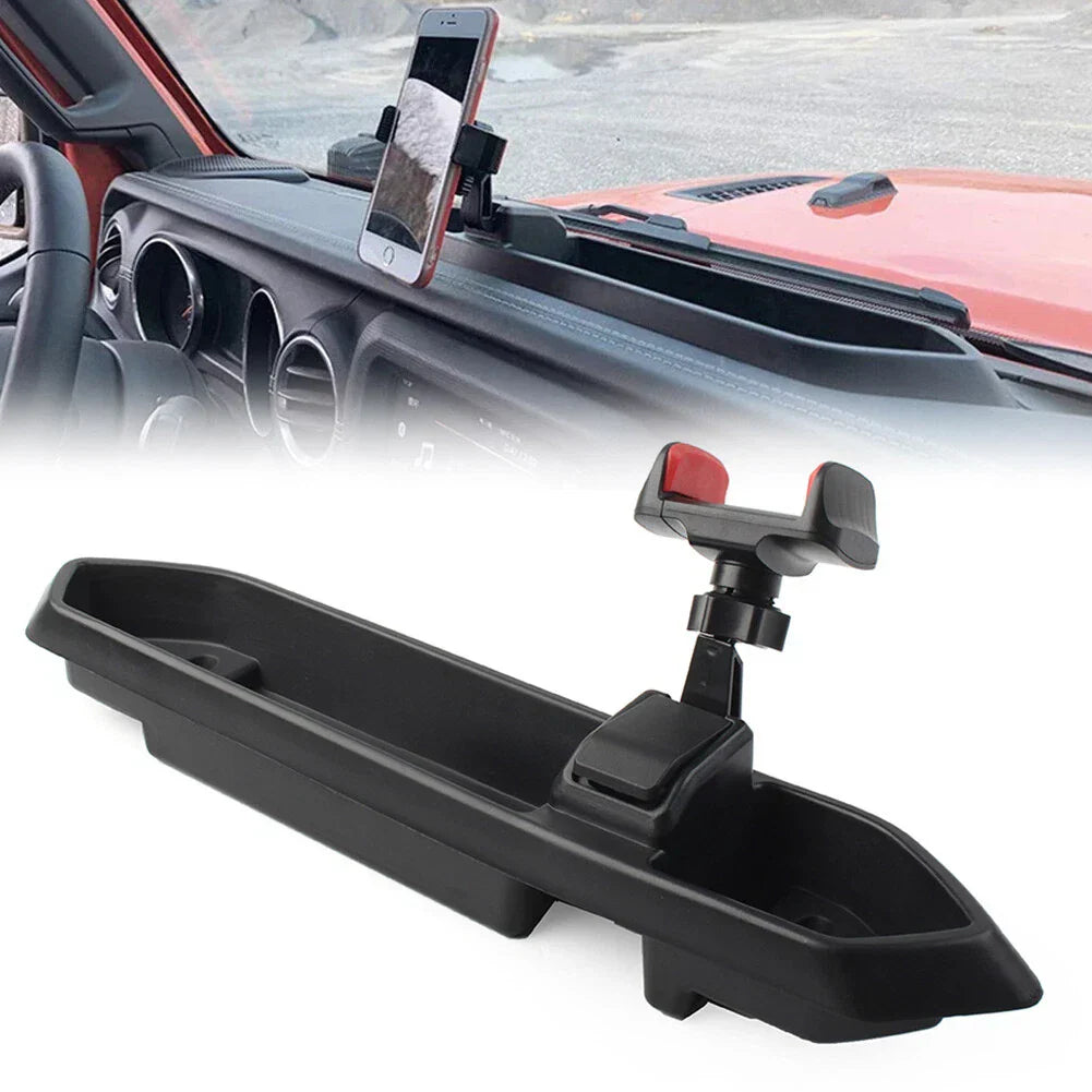 Dash Tray Phone Holder with Storage Box for Jeep Wrangler JL (2018-2023)