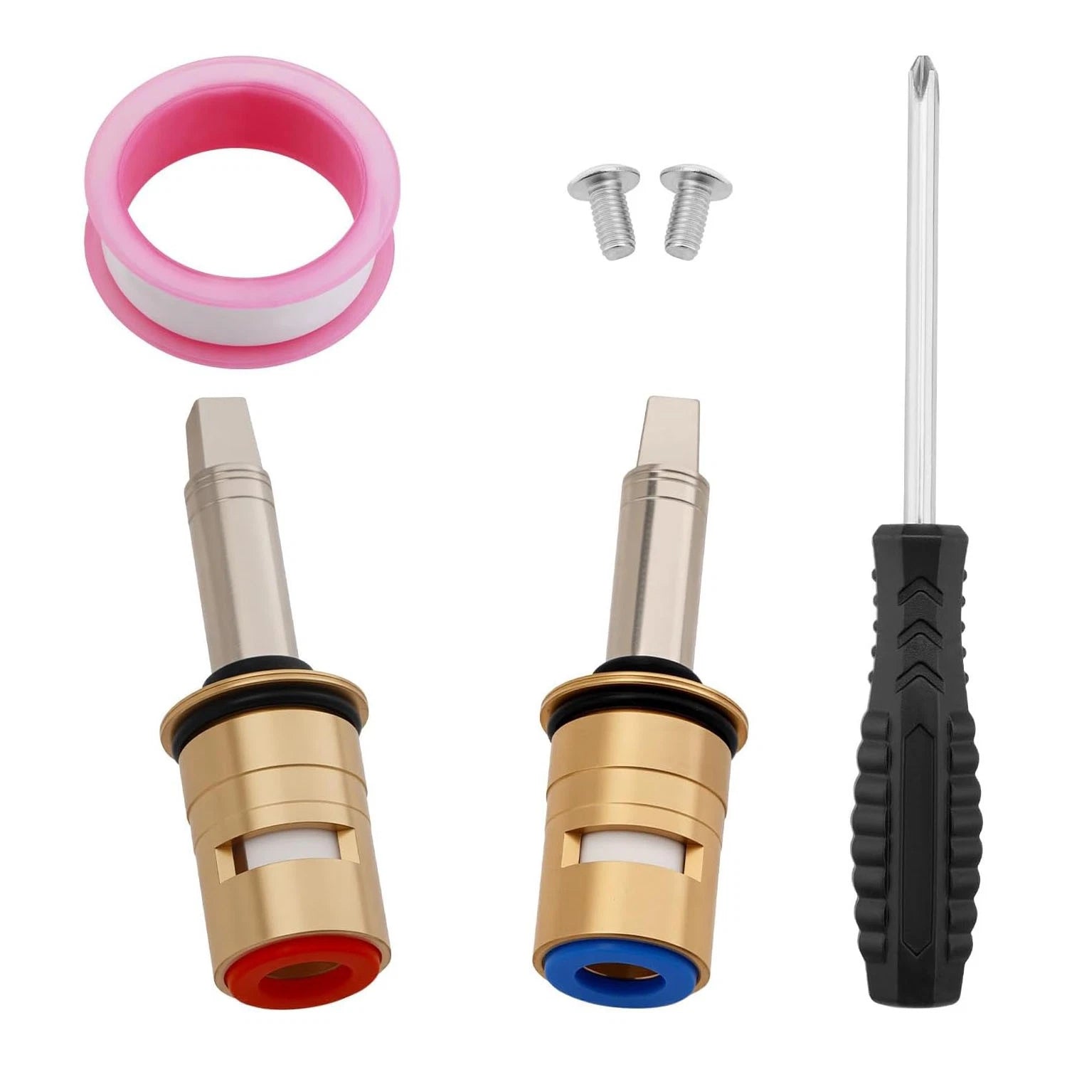 1/4-Turn Hot & Cold Ceramic Faucet Cartridge Kit for (N/A)