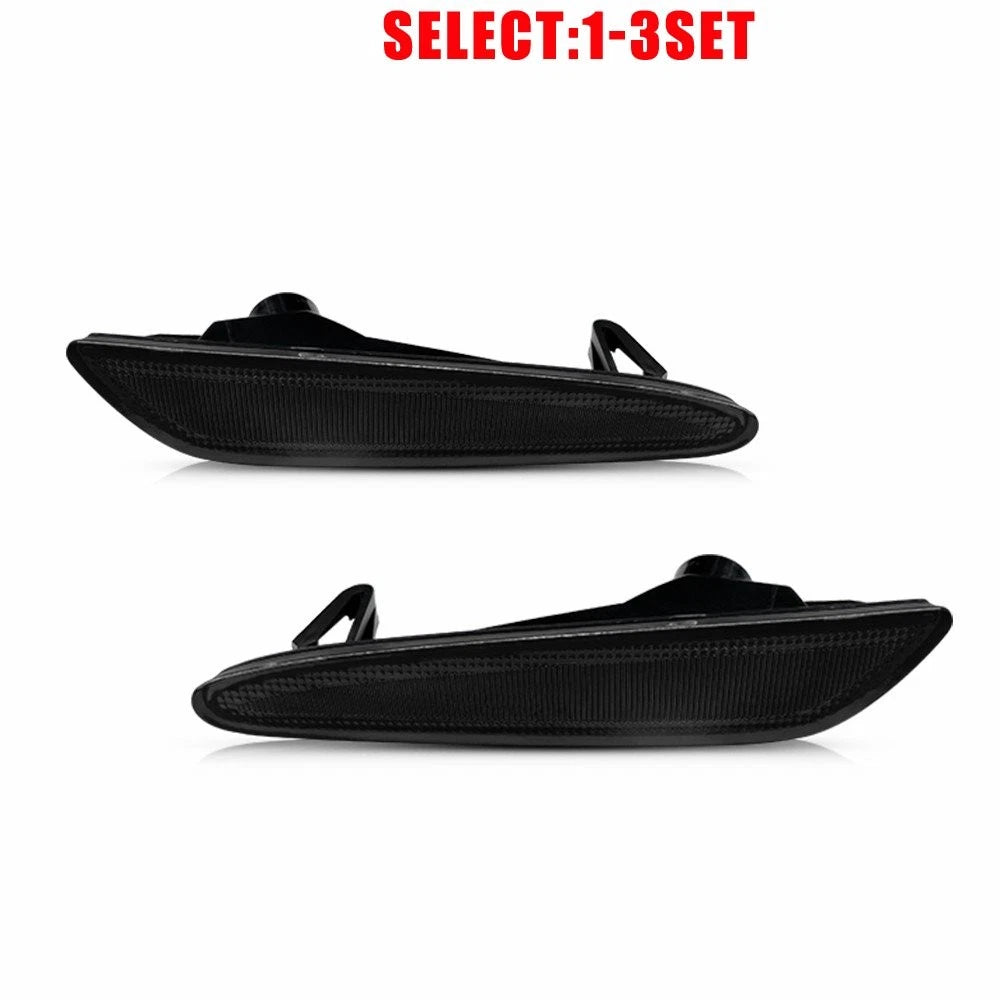 Set of 2 Smoked Front Fender Side Marker Lights for Mercedes-Benz E-Class W211 (2003–2006)