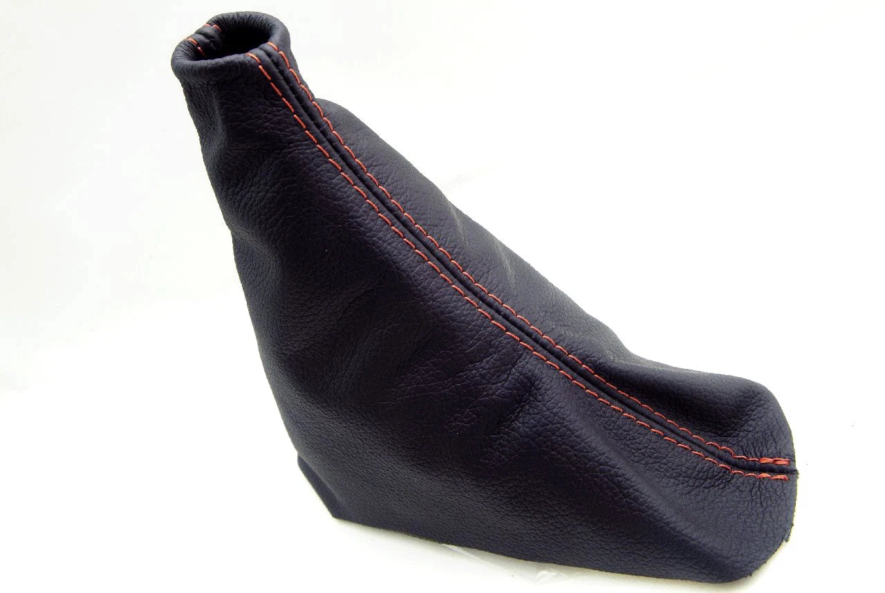 E Brake Boot for Ford Mustang (2010–2014) - Leather Synthetic, Orange Stitch