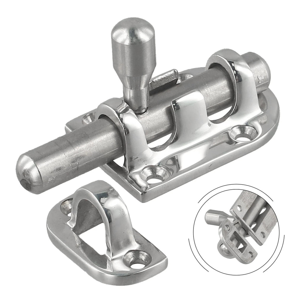 Door Glass Lock Latch Slide Bolt Clasp for Marine Boat (60mm)