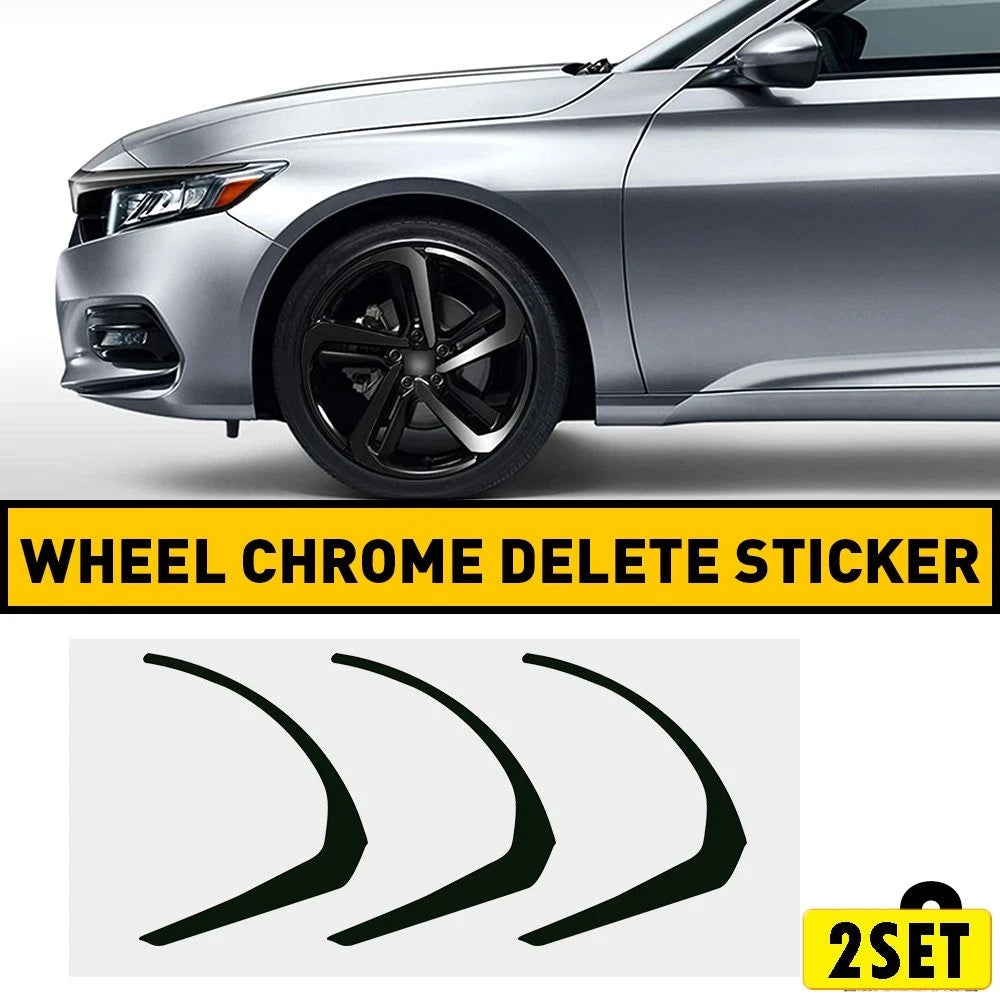 Set of 2 Chrome Blackout Wheel Overlays for Honda Accord (2018–2022)